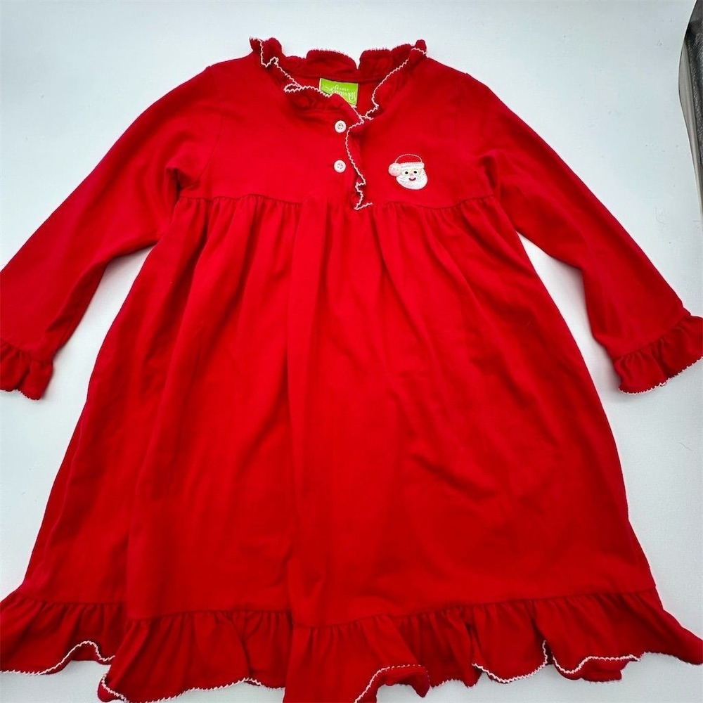 Classic‎ Whimsy Girls Red Santa Nightgown 18M Long Sleeve Winter